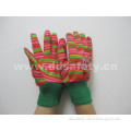 Flower Designed Cotton Kid Garden Glove Safety Glove (DGK511)